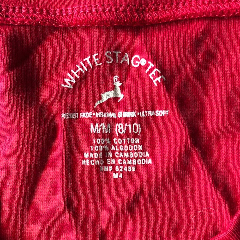 White Stag Tee Women's Sleeveless Top V-neck Jubilee Red Color Size M - Picture 3 of 7